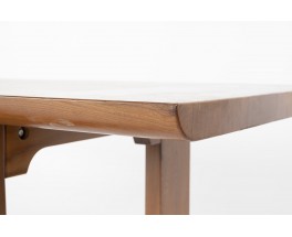 Rectangular dining table by Luigi Gorgoni in elm edition Roche Bobois 1980