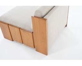 Armchair in elm and beige Maison Thevenon linen edition Maison Regain 1980