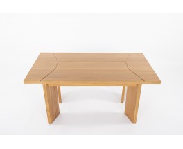 Rectangular Elm Dining Table Edition Maison Regain 1980