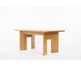 Rectangular Elm Dining Table Edition Maison Regain 1980