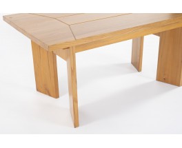 Rectangular Elm Dining Table Edition Maison Regain 1980