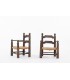 Fauteuils Charles Dudouyt en chêne et paille 1930 set de 2