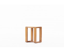 Tabouret en orme édition Maison Regain 1980