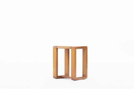 Tabouret en orme édition Maison Regain 1980