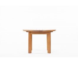 Round dining table in elm edition Maison Regain 1980