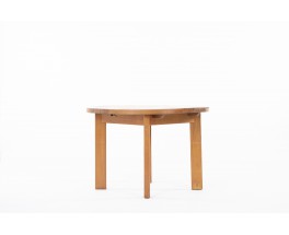 Round dining table in elm edition Maison Regain 1980