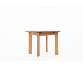 Round dining table in elm edition Maison Regain 1980