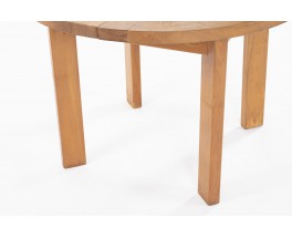 Round dining table in elm edition Maison Regain 1980