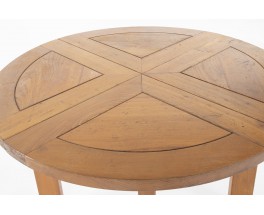 Round dining table in elm edition Maison Regain 1980