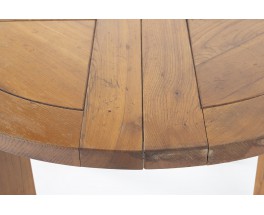 Round dining table in elm edition Maison Regain 1980