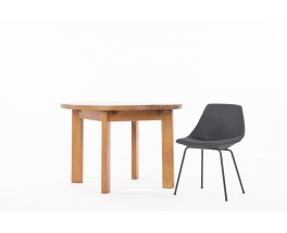 Round dining table in elm edition Maison Regain 1980