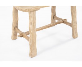 Table in sanded oak design chalet 1950