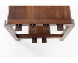 Rectangular coffee table in mahogany with key 1950