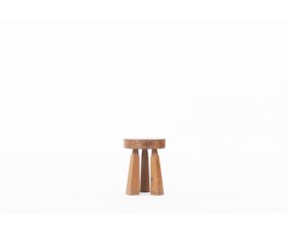 Tripod stools in olive wood 1950 set of 4