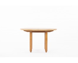 Guillerme and Chambron dining table in oak with extension edition Votre Maison 1950