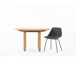 Guillerme and Chambron dining table in oak with extension edition Votre Maison 1950