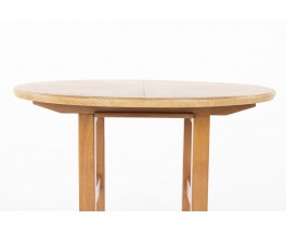 Guillerme and Chambron dining table in oak with extension edition Votre Maison 1950