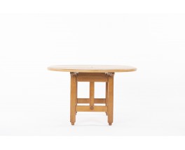 Guillerme and Chambron dining table in oak with extension edition Votre Maison 1950