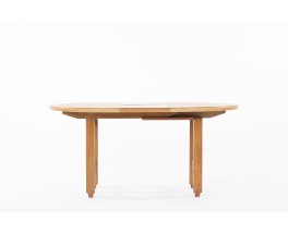 Guillerme and Chambron dining table in oak with extension edition Votre Maison 1950