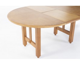 Guillerme and Chambron dining table in oak with extension edition Votre Maison 1950