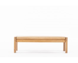 Rectangular coffee table in elm edition Maison Regain 1980