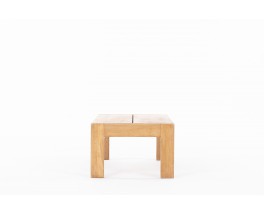 Rectangular coffee table in elm edition Maison Regain 1980