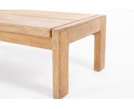 Rectangular coffee table in elm edition Maison Regain 1980