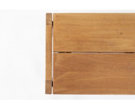 Rectangular coffee table in elm edition Maison Regain 1980