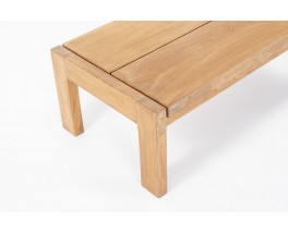 Rectangular coffee table in elm edition Maison Regain 1980