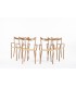 Val Padilla chairs model Manila in rope and wood edition Jasper Conran 1970 set of 6