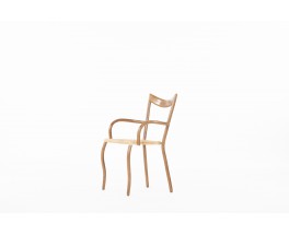 Val Padilla chairs model Manila in rope and wood edition Jasper Conran 1970 set of 6