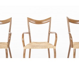 Val Padilla chairs model Manila in rope and wood edition Jasper Conran 1970 set of 6