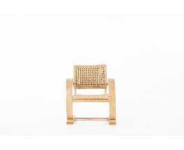 Audoux Minet armchair in rope and beech edition Vibo Vesoul 1950