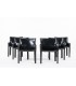 Chairs in black skai edition De Couro of Brazil 1980 set of 6