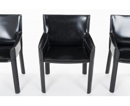 Chairs in black skai edition De Couro of Brazil 1980 set of 6