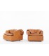 Alberto Rosselli armchairs model Confidential in leather edition Saporiti 1970 set of 2