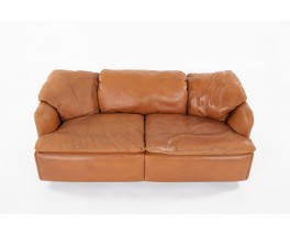 Alberto Rosselli sofa model Confidential in leather edition Saporiti 1970