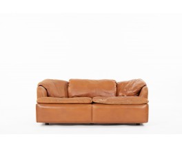 Alberto Rosselli sofa model Confidential in leather edition Saporiti 1970