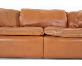 Alberto Rosselli sofa model Confidential in leather edition Saporiti 1970