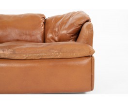 Alberto Rosselli sofa model Confidential in leather edition Saporiti 1970