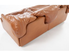 Alberto Rosselli sofa model Confidential in leather edition Saporiti 1970