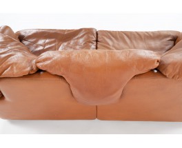 Alberto Rosselli sofa model Confidential in leather edition Saporiti 1970