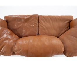 Alberto Rosselli sofa model Confidential in leather edition Saporiti 1970