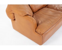 Alberto Rosselli sofa model Confidential in leather edition Saporiti 1970