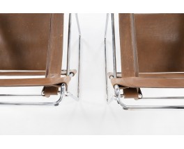 Marcel Breuer armchairs model Wassily B3 edition Knoll International 1970 set of 2