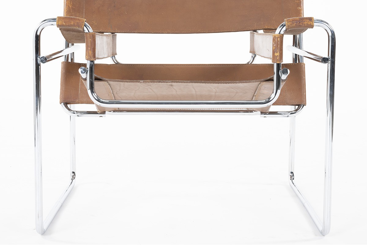 Marcel Breuer armchairs model Wassily B3 edition Knoll International 1970 set of 2