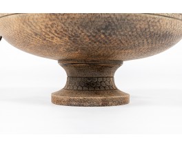 Bowl on feet large model in carved wood 1950