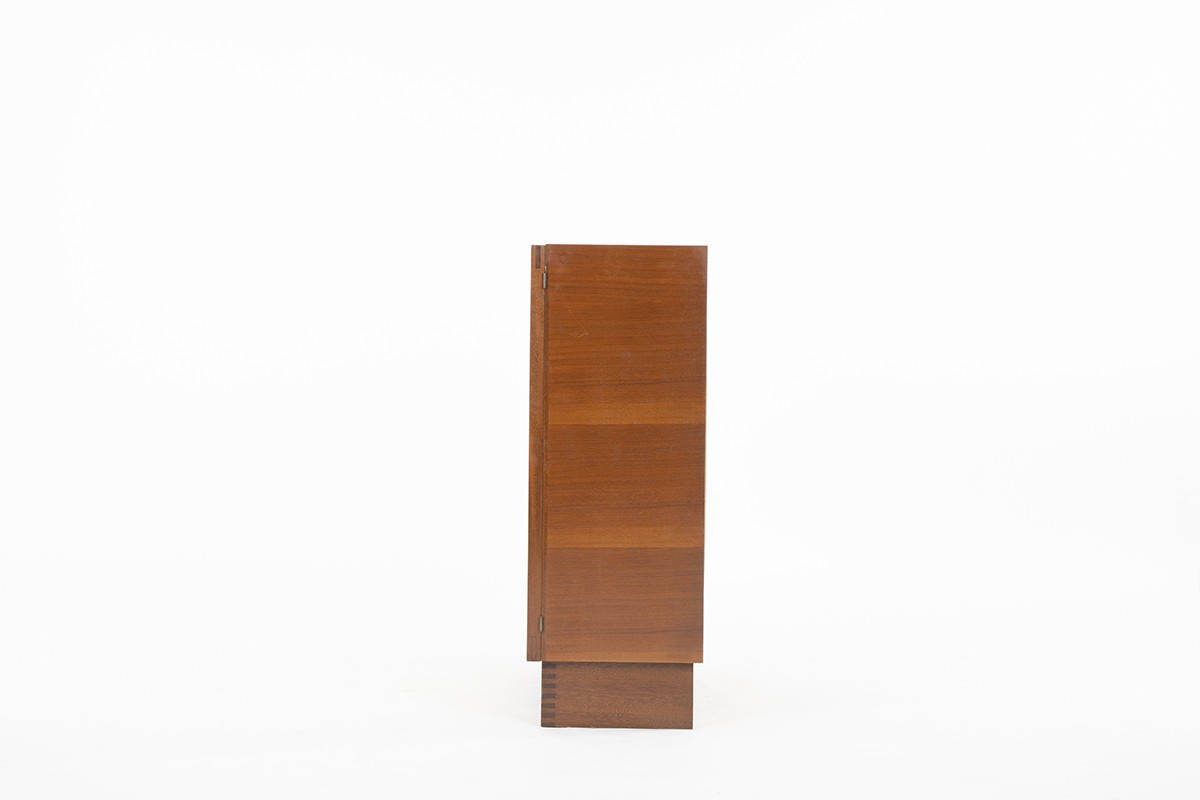 Andre Sornay storage cabinet in mahogany and lacquered front 1960