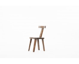 Chaises En Orme Dossier En T Design Brutaliste 1950 Set De 4