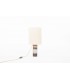 Agnès Pinhas table lamp earthenware and linen lampshade